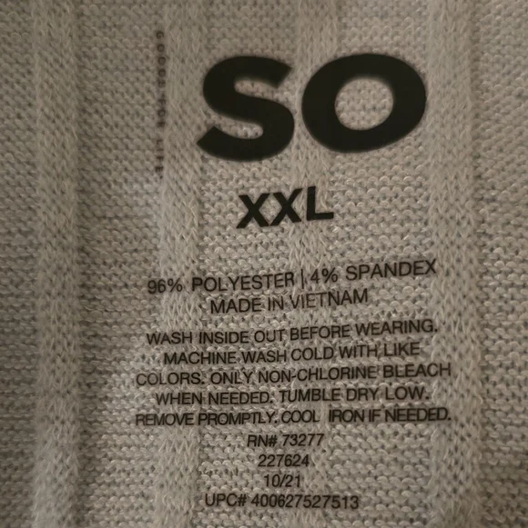 SO Ribbed Button Front Crop Y2K Trendy Top Light Blue Lettuce Edge XXL - Picture 3 of 3